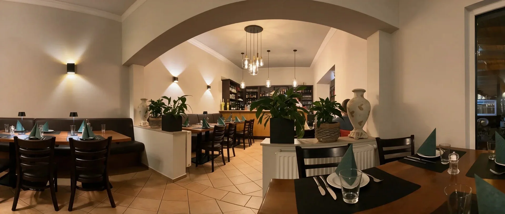 Innenraum des Pavillon Restaurants